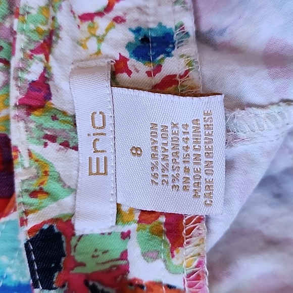 Eric colorful floral Capri pants-8 - Picture 4 of 6